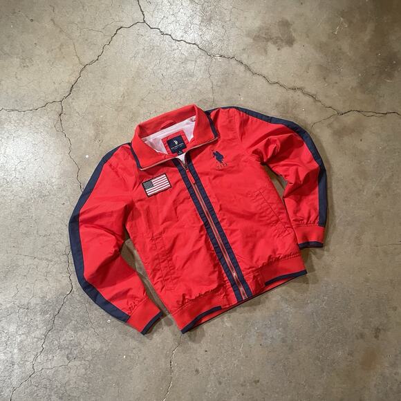 Polo Ralph Lauren Nylon Jacket Windbreaker Red/White/Blue Size Small - Picture 1 of 8